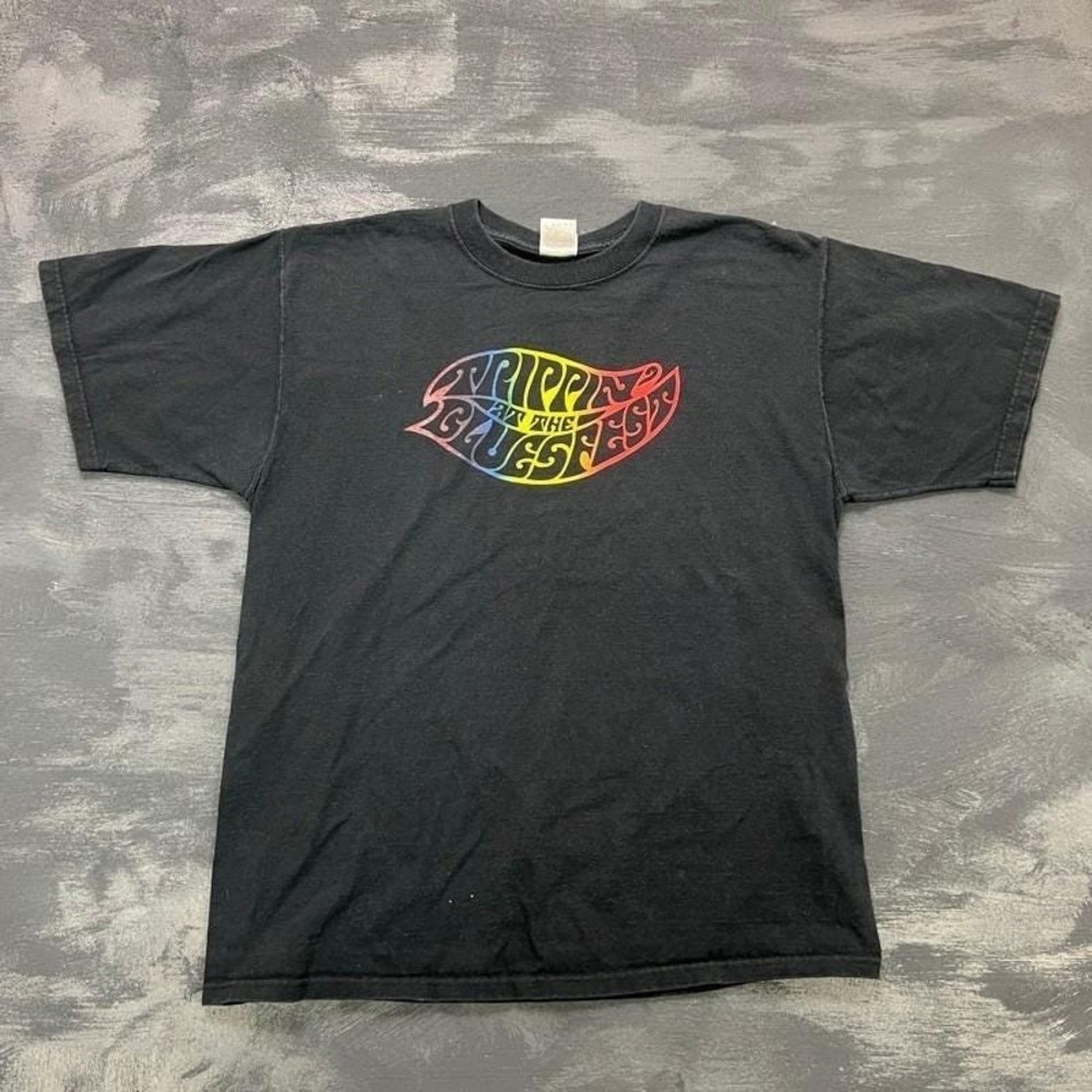 Vintage Trippin At Bluesfest Shirt Mens Large Black 2000s Y2K Ottawa Canada